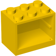 Cupboard 2 x 3 x 2 with Solid Studs (Yellow)