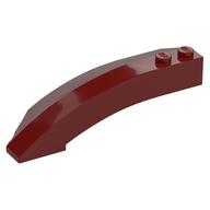 Brick Wedged, Curved 8 x 3 x 2 Open Right (Dark Red)