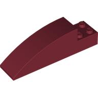 Brick Curved 8 x 2 x 2 (Dark Red)