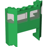 Train Front with 1 x 4 x 2 Cutout (Green)
