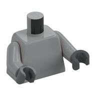 Torso, Light Bluish Gray Arms, Dark Bluish Gray Hands [Plain] (Light Bluish Gray)