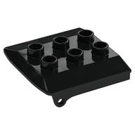 Duplo Backhoe / Train Cabin Roof (Black)