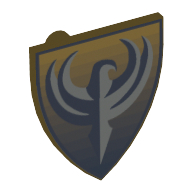 Shield Triangular with Dark Blue and Silver King Jayko Hawk Print (Pearl Gold)