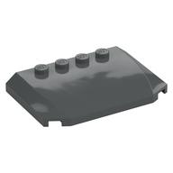 Brick Wedged, Curved Triple 4 x 6 x 2/3 with 4 Studs (Dark Bluish Gray)