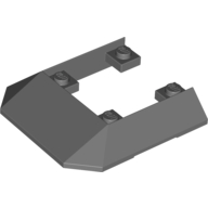 Brick Wedged, Sloped 45° 6 x 6 Double / 33° [Train Roof End] (Dark Bluish Gray)