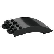 Windscreen 8 x 4 x 2 Curved [2 Dual-Fingered Click Hinges] (Black)