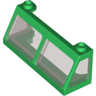 Windscreen 2 x 6 x 2 Train with Trans-Brown Glass (Green)