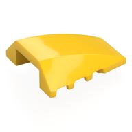 Brick Wedged, Curved 4 x 4 No Top Studs (Yellow)