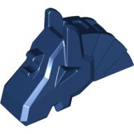 Animal / Creature Accessory, Horse Battle Helmet [Angular, Front Clip] (Dark Blue)