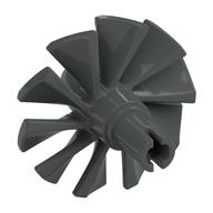 Jet Engine Fan with 10 Blades and Technic Pin (Dark Bluish Gray)