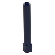 Support Round 1 x 1 x 6 Solid Pillar (Dark Blue)