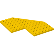 Wedge Plate 10 x 10 with 4x4 Cutout and Cut Corner (Yellow)