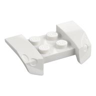 Mudguard 2 x 4 with Molded Headlights (White)