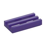 Tile Special 1 x 2 Grille with Bottom Groove (Dark Purple)