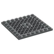 Plate Special 8 x 8 with Grille [Hole in Center] (Dark Bluish Gray)