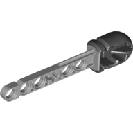 Projectile, Technic Competition Arrow, Liftarm Shaft with Hollow Black Rubber End (Light Bluish Gray)