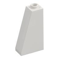 Brick Sloped 75° 2 x 1 x 3 with Hollow Stud (White)