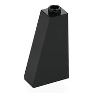 Brick Sloped 75° 2 x 1 x 3 with Hollow Stud (Black)