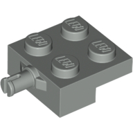 Plate Special 2 x 2 with Wheel Holder (Light Gray)
