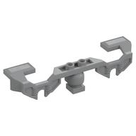 Train Motor Decorative Side 10 x 2 x 2 with Open Hub Points (for RC Train Motor) [Stepped Edges] (Light Bluish Gray)