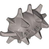Weapon Spiked Ball Half with 2 Axle Holes (Pearl Light Gray)