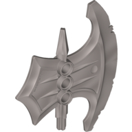 Large Figure Weapon Axe Head, Battleaxe (Pearl Light Gray)