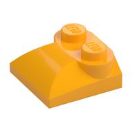 Brick Curved 2 x 2 x 2/3 Two Studs and Curved Slope End (Bright Light Orange)