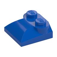 Brick Curved 2 x 2 x 2/3 Two Studs and Curved Slope End (Blue)