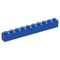 Brick 1 x 10 (Blue)