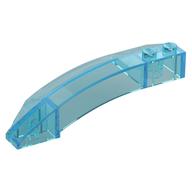 Brick Wedged, Curved 8 x 3 x 2 Open Right (Trans-Light Blue)