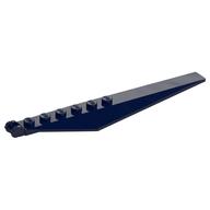Hinge Plate 1 x 12 Locking with Angled Side Extensions and Tapered Ends, 7 Teeth (Dark Blue)