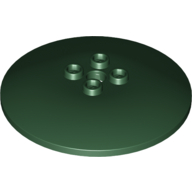 Dish 6 x 6 Inverted (Radar) with Hollow Studs (Dark Green)