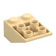 Brick Sloped Inverted 33° 3 x 2, Connections between Studs, Ovoid Bottom Pin (Tan)