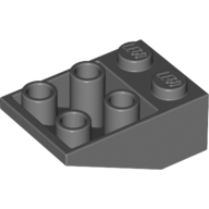 Brick Sloped Inverted 33° 3 x 2, No Connections between Studs, Ovoid Bottom Pin (Dark Bluish Gray)