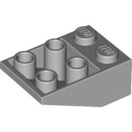 Brick Sloped Inverted 33° 3 x 2, No Connections between Studs, Ovoid Bottom Pin (Light Bluish Gray)
