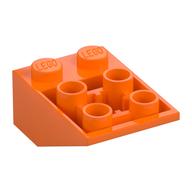 Brick Sloped Inverted 33° 3 x 2, Connections between Studs, Ovoid Bottom Pin (Orange)