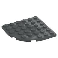 Plate Round Corner 6 x 6 (Dark Bluish Gray)