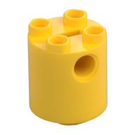 Brick Round 2 x 2 x 2 Robot Body, Axle Holder '+' Orientation (Yellow)