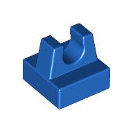 Tile Special 1 x 1 with Clip and Straight Tips (Blue)
