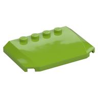 Brick Wedged, Curved Triple 4 x 6 x 2/3 with 4 Studs (Lime)
