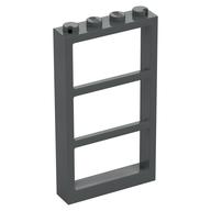 Window 1 x 4 x 6 Frame with 3 Panes (Dark Bluish Gray)