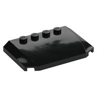 Brick Wedged, Curved Triple 4 x 6 x 2/3 with 4 Studs (Black)
