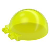 Windscreen 6 x 6 x 3 Canopy Half Sphere with Dual 2 Fingers (Trans-Neon Green)