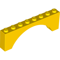 Brick Arch 1 x 8 x 2 (Yellow)