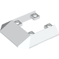 Brick Wedged, Sloped 45° 6 x 6 Double / 33° [Train Roof End] (White)