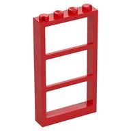 Window 1 x 4 x 6 Frame with 3 Panes (Red)
