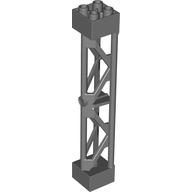 Support 2 x 2 x 10 Girder Triangular Vertical - Type 3 - Axle Hole, 3 Posts (Dark Bluish Gray)
