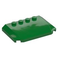 Brick Wedged, Curved Triple 4 x 6 x 2/3 with 4 Studs (Green)