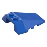 Brick Wedged, Sloped 4 x 4 Triple, Stud Notches (Blue)