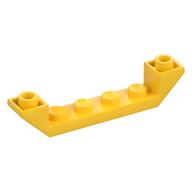 Brick Sloped Inverted 45° 6 x 1 Double with 1 x 4 Recessed (Yellow)